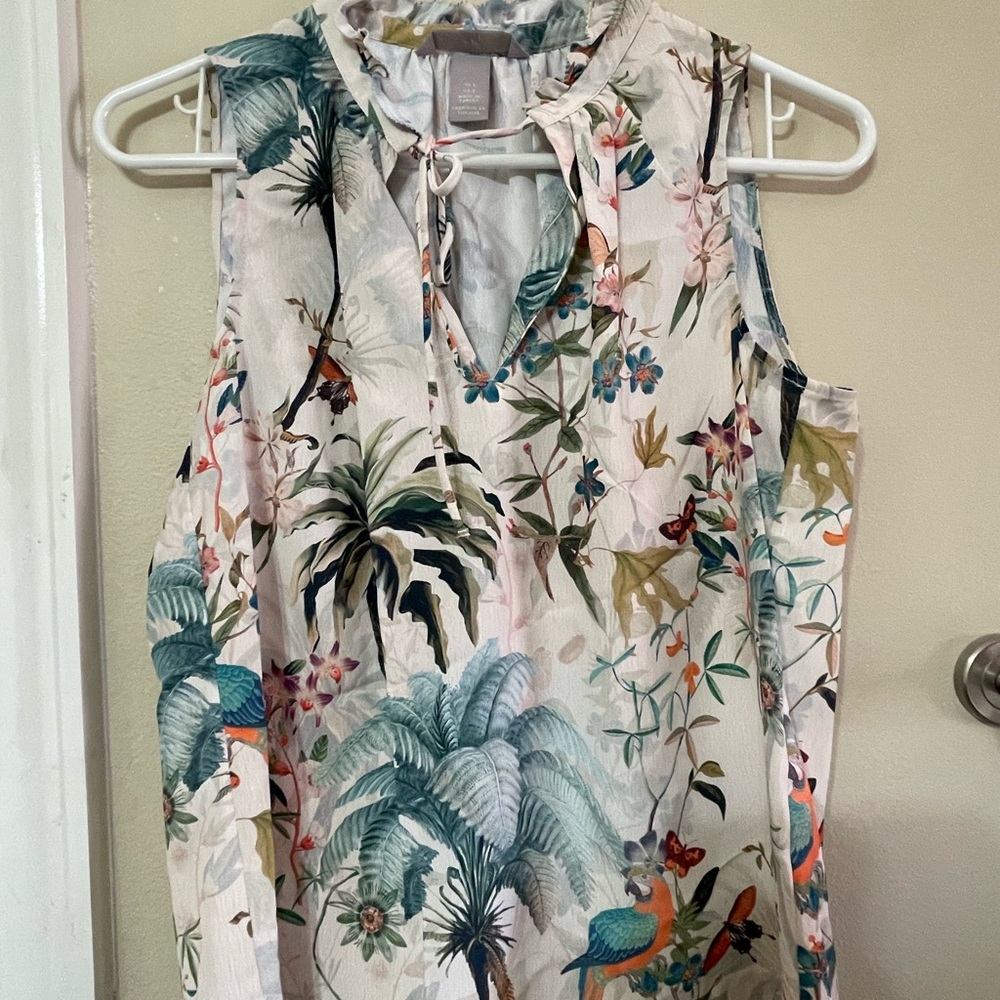 Floral Sleeveless Top - Multicolor